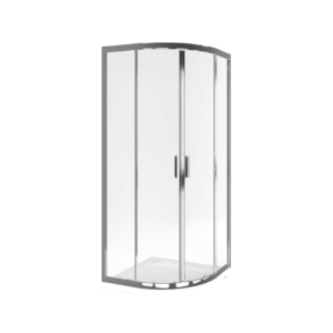 Seria 201 kabina półokrągła 80×80 cm drzwi przesuwne, powłoka Clean Control, chrom