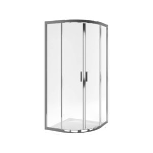 Seria 201 kabina półokrągła 90×90 cm drzwi przesuwne, powłoka Clean Control, chrom