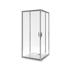 Seria 201 kabina kwadratowa 80×80 cm drzwi przesuwne, powłoka Clean Control, chrom