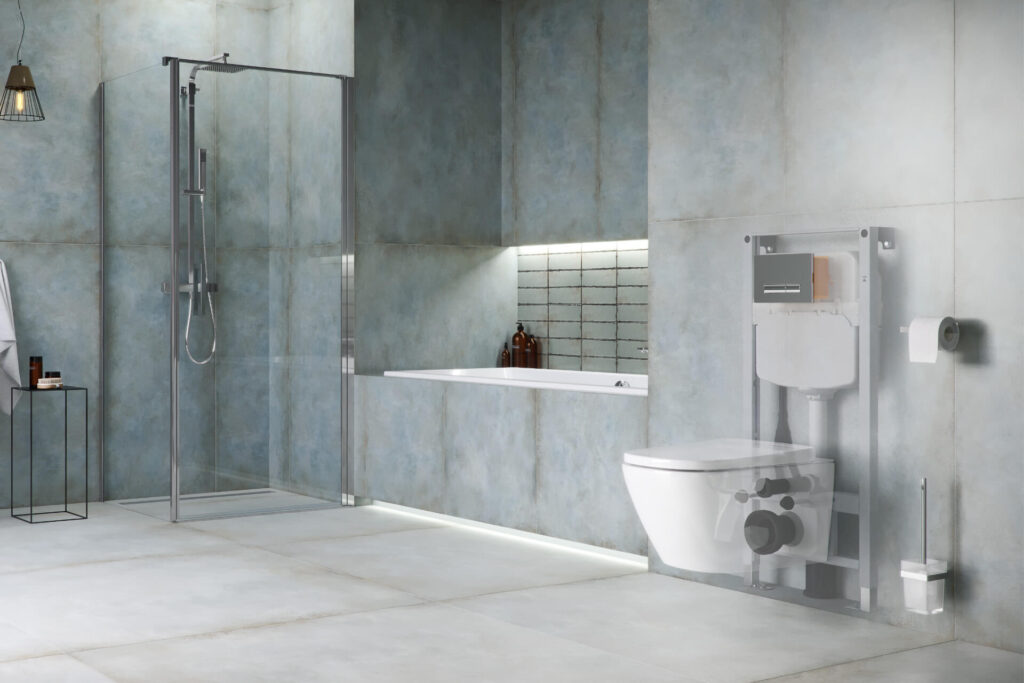 Shiro Premium stelaż podtynkowy do miski WC z przyłączem do montażu toalety myjącej