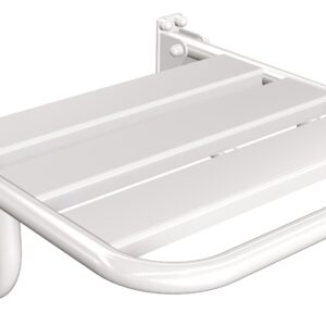 Siedzisko (krzesełko) prysznicowe metalowe składane ANDEX Bez Barier 836B stal nierdzewna biały