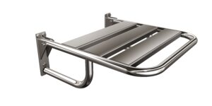 Siedzisko (krzesełko) prysznicowe metalowe składane ANDEX Bez Barier 836CC stal nierdzewna polerowana