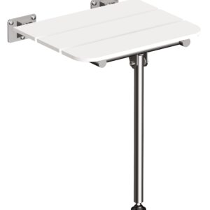 Siedzisko prysznicowe z podporą składane ANDEX Bez Barier 833CC stal nierdzewna polerowana