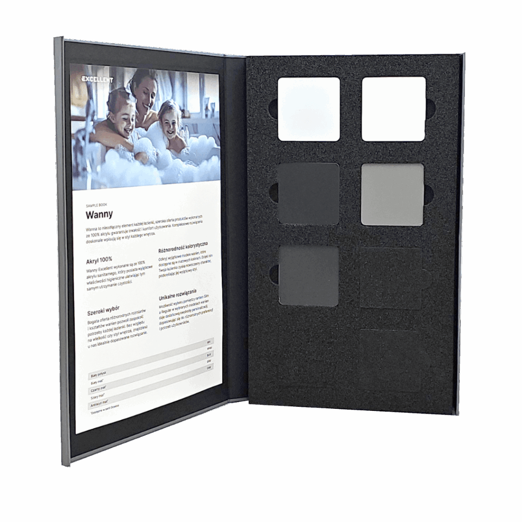 Próbnik kolorów 60 x 60 mm, wanny