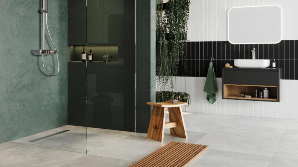 Stilio odpływ liniowy 90 cm z kołnierzem ruszt dekoracyjny, stal nierdzewna polerowana