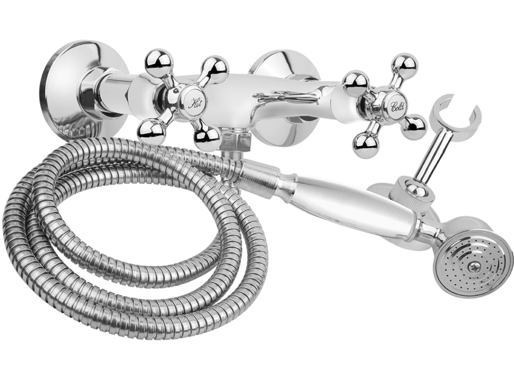 STILO bateria natryskowa ścienna z zestawem natryskowym