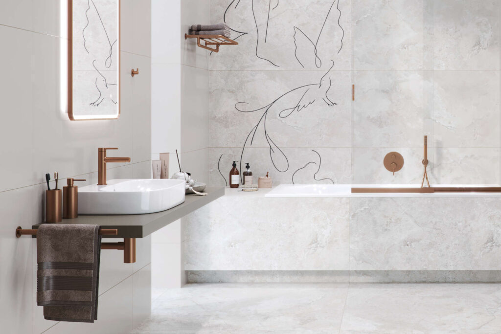 D54 syfon umywalkowy, stal nierdzewna miedziany szczotkowany