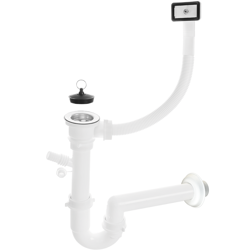 Syfon 2″ z przelewem do zlewozmywaka 1-komorowego