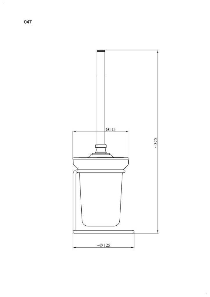 Szczotka wc stojąca ANDEX Classic 047CC chrom