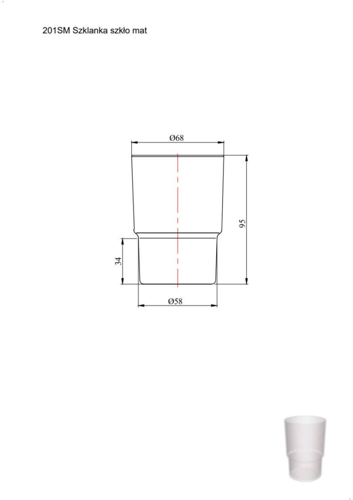 Szklanka szkło ANDEX 201SM