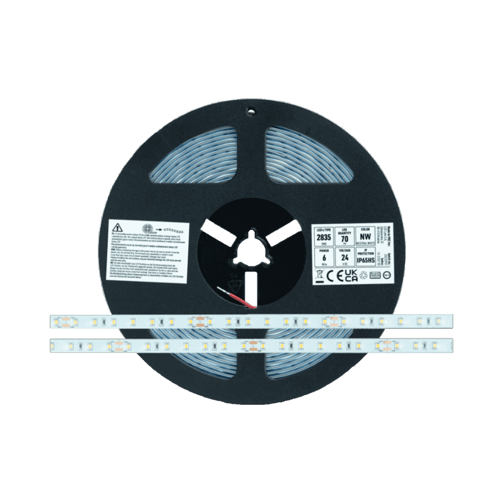 Taśma LED wodoodporna IP65, 240 LED/m napięcie 24V, moc 15W/m, biała zimna, 5m