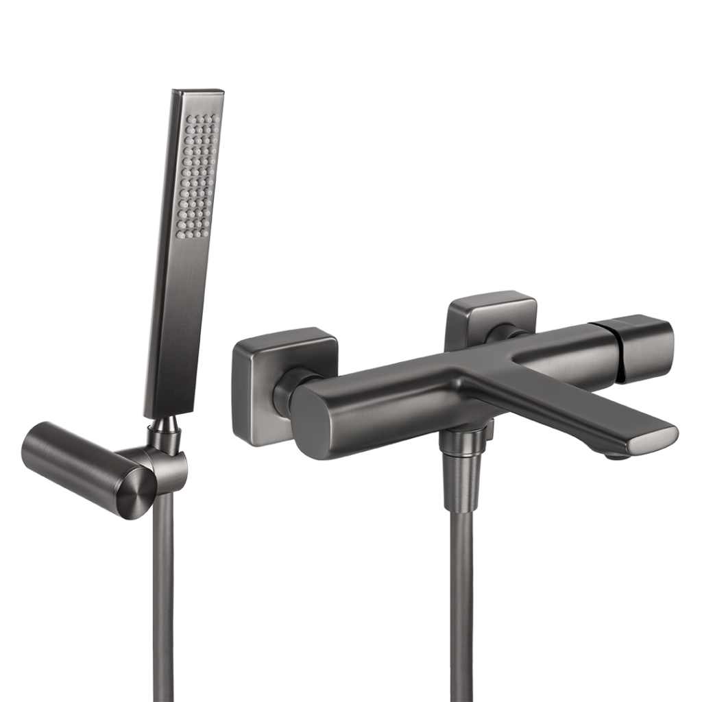 Tores – bateria wannowa ścienna z zestawem natryskowym