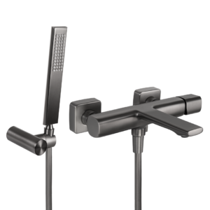 Tores – bateria wannowa ścienna z zestawem natryskowym