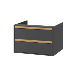 Tuto szafka wisząca 80 cm podumywalkowa 2 szuflady, szary/dąb