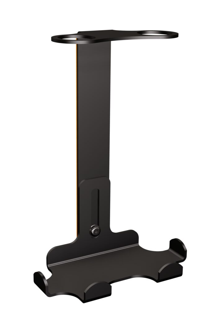 Uchwyt-dozownik mydła w płynie i szamponu samoprzylepny 2x300ml ANDEX Technic 387NG stal nierdzewna czarny