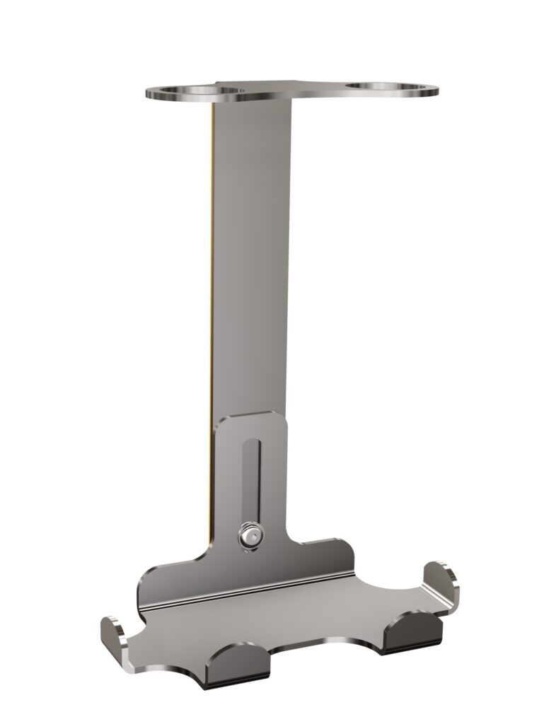 Uchwyt-dozownik mydła w płynie i szamponu samoprzylepny 2x300ml ANDEX Technic 387SG stal nierdzewna polerowana