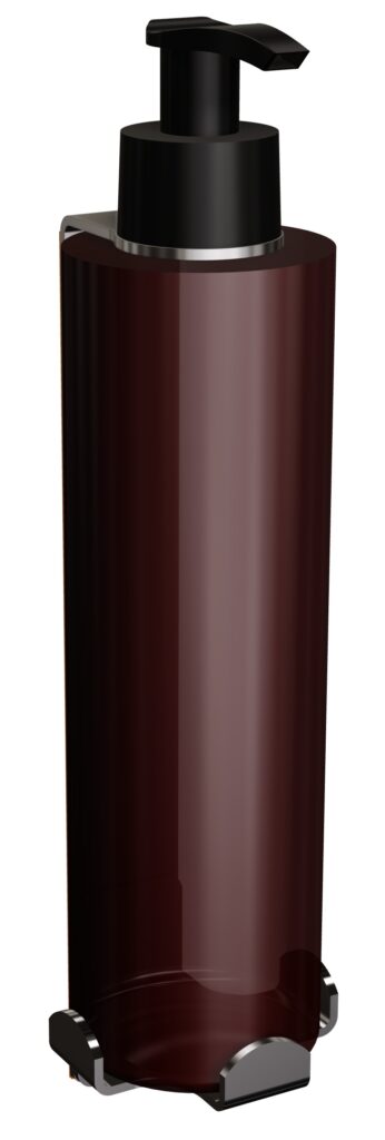 Uchwyt-dozownik mydła w płynie samoprzylepny 300ml ANDEX Technic 386SG stal nierdzewna polerowana