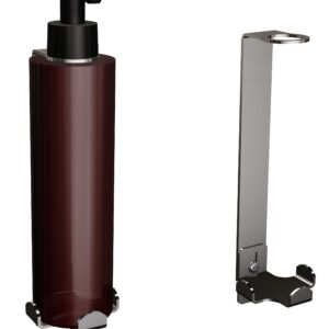 Uchwyt-dozownik mydła w płynie samoprzylepny 300ml ANDEX Technic 386SG stal nierdzewna polerowana