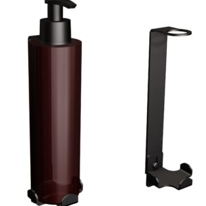 Uchwyt-dozownik mydła w płynie samoprzylepny ANDEX Technic 386NG stal nierdzewna czarny