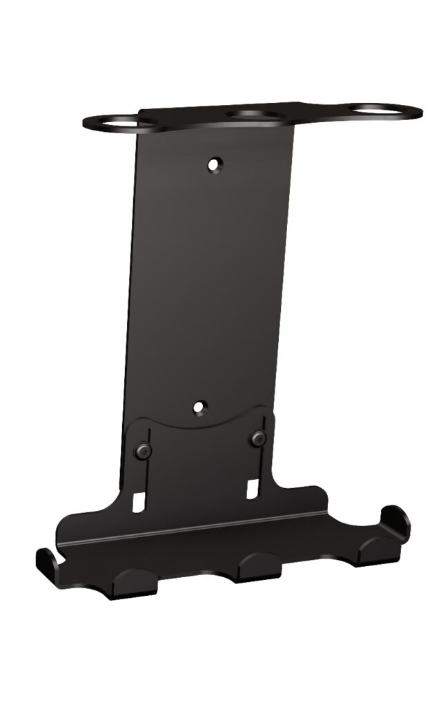 Uchwyt-dozownik mydła w płynie,szamponu, odżywki 3x300ml ANDEX Technic 350NG stal nierdzewna czarny