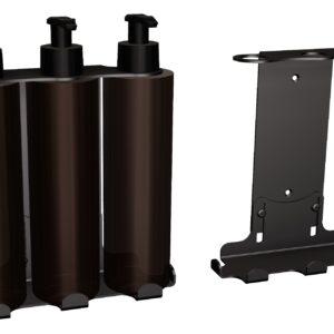 Uchwyt-dozownik mydła w płynie,szamponu, odżywki 3x300ml ANDEX Technic 350NG stal nierdzewna czarny