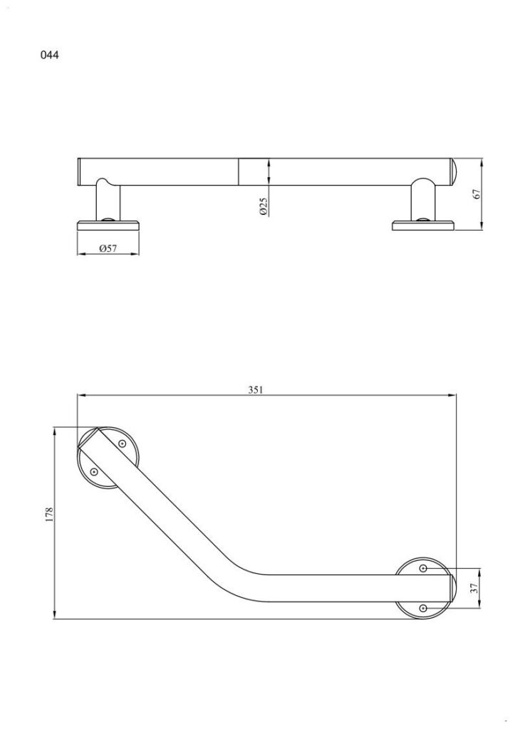 Uchwyt kątowy ANDEX Classic 044CC chrom