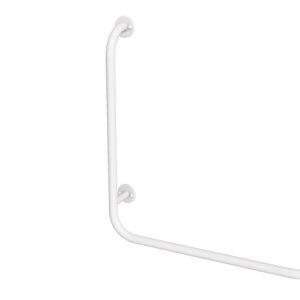 Uchwyt kątowy prawy 60×60 cm ANDEX Bez Barier 824/P/B stal nierdzewna biały