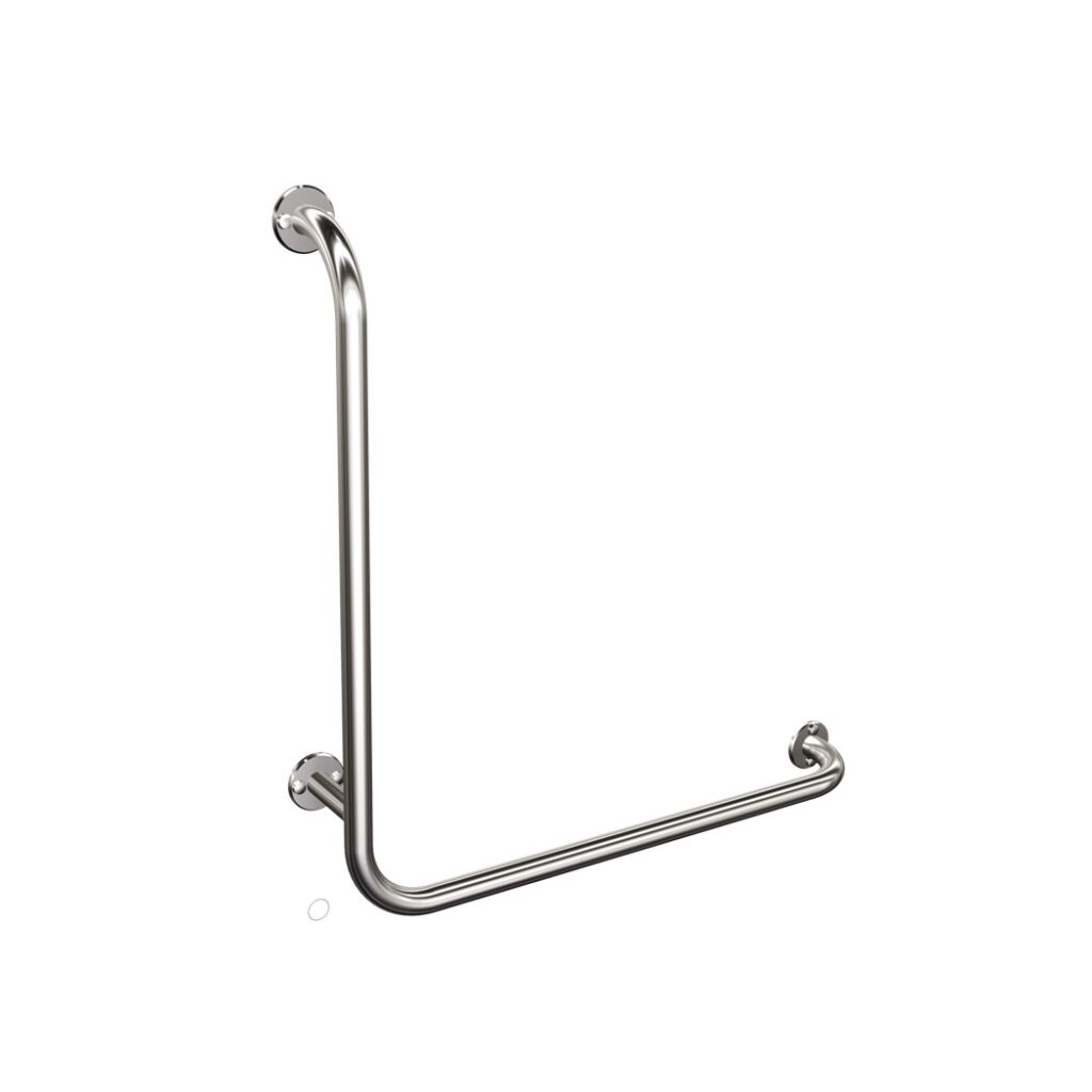 Uchwyt kątowy prawy 60×60 cm ANDEX Bez Barier 824/P/CC stal nierdzewna polerowana