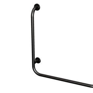 Uchwyt kątowy prawy 60×60 cm ANDEX Bez Barier 824/P/NG stal nierdzewna czarny