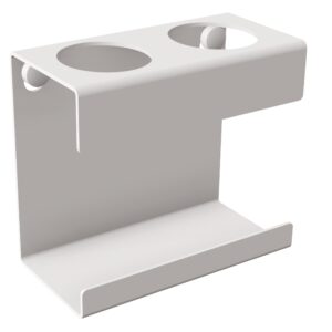 Uchwyt na dwie szczoteczki elektryczne lewy ANDEX Technic 335/L/B stal nierdzewna biały