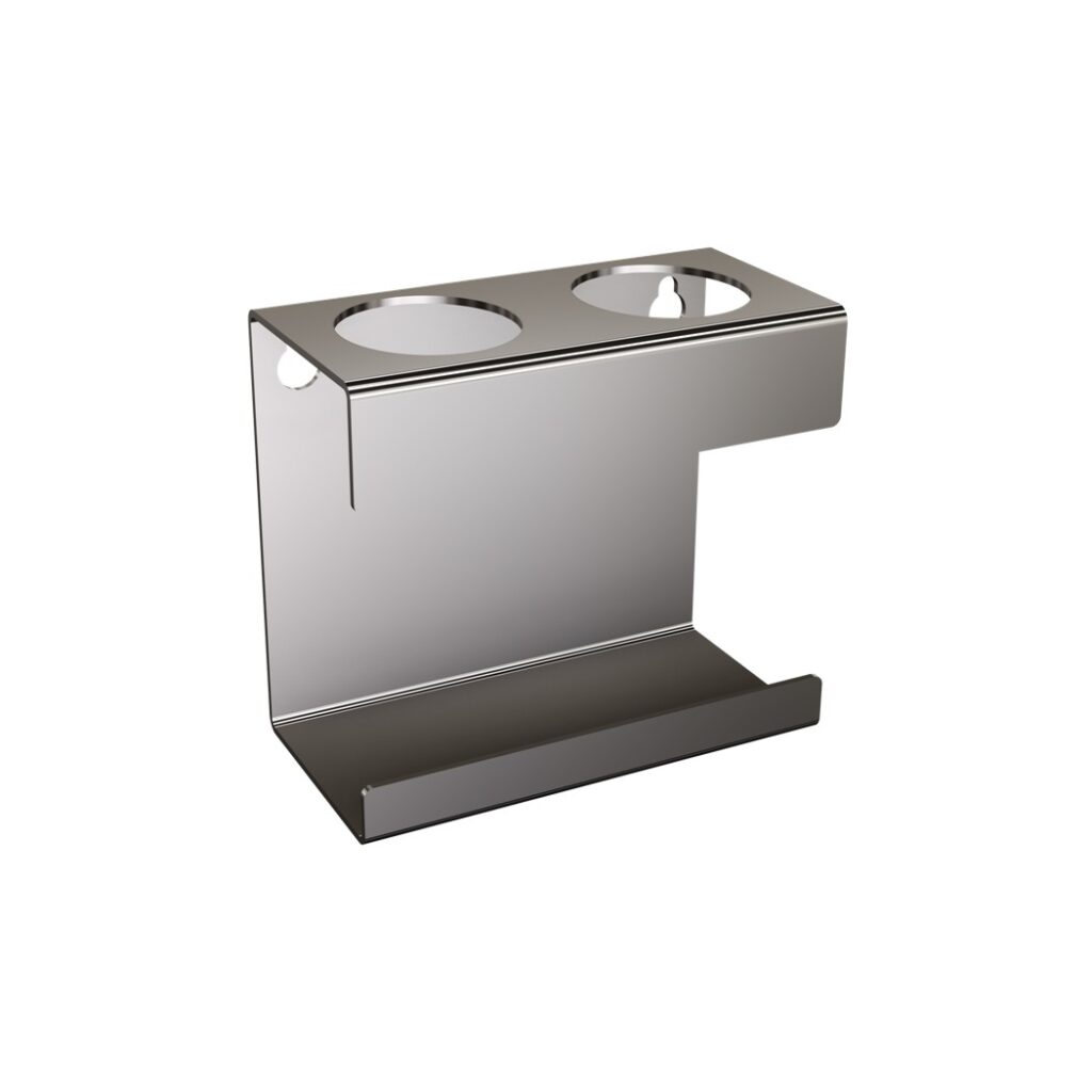 Uchwyt na dwie szczoteczki elektryczne lewy ANDEX Technic 335/L/SG stal nierdzewna polerowana