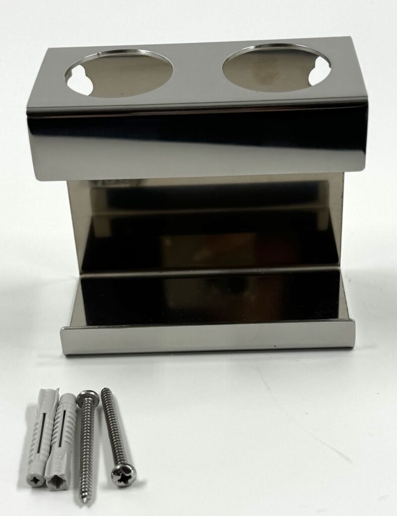 Uchwyt na dwie szczoteczki elektryczne lewy ANDEX Technic 335/L/SG stal nierdzewna polerowana