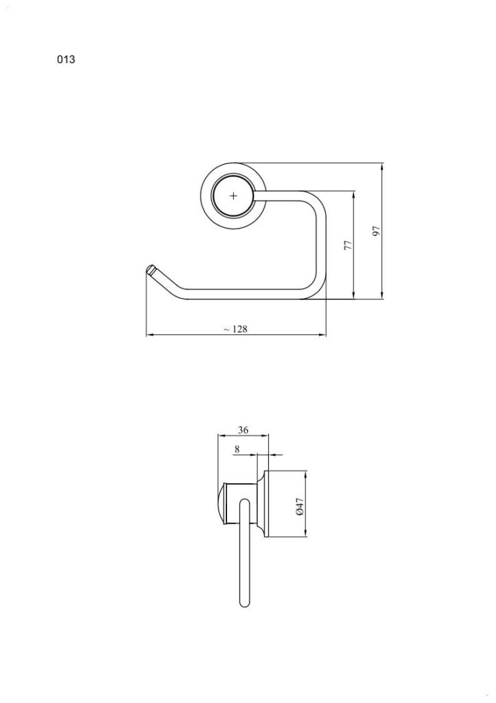 Uchwyt na papier toaletowy ANDEX Classic 013NG czarny