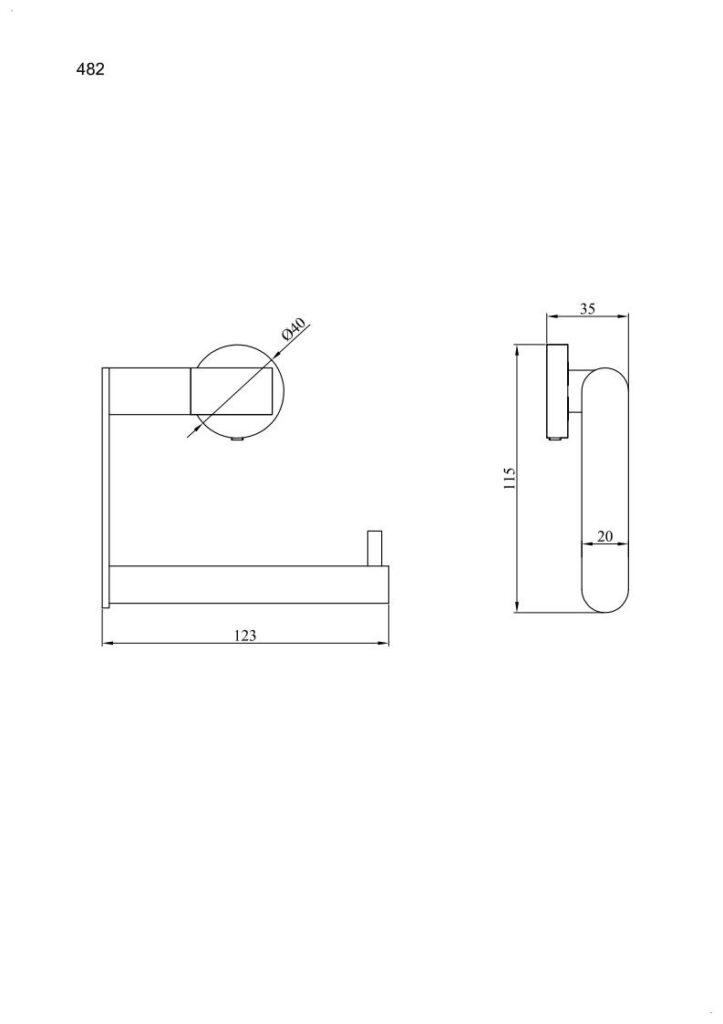 Uchwyt na papier toaletowy ANDEX Norwegian 482SG stal nierdzewna polerowana