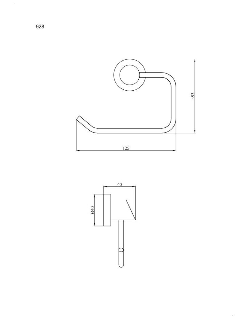 Uchwyt na papier toaletowy ANDEX Novel 928SG stal nierdzewna polerowana