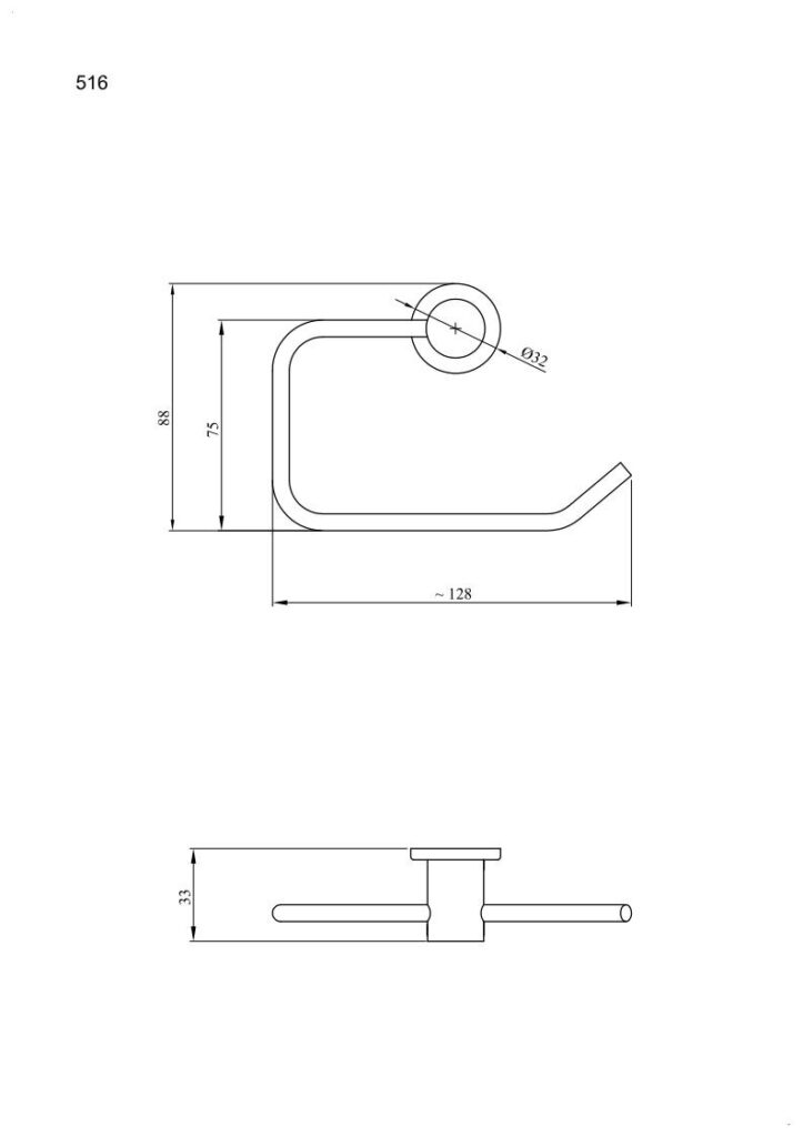 Uchwyt na papier toaletowy ANDEX Sanibella 516B biały