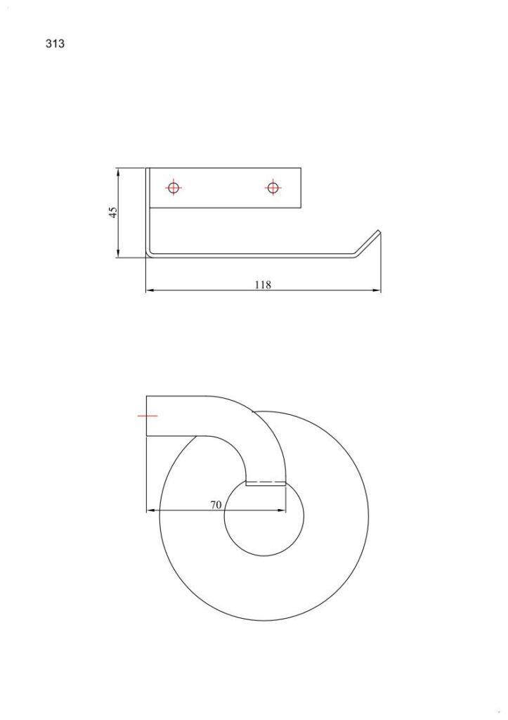 Uchwyt na papier toaletowy ANDEX Technic 313NG stal nierdzewna czarny