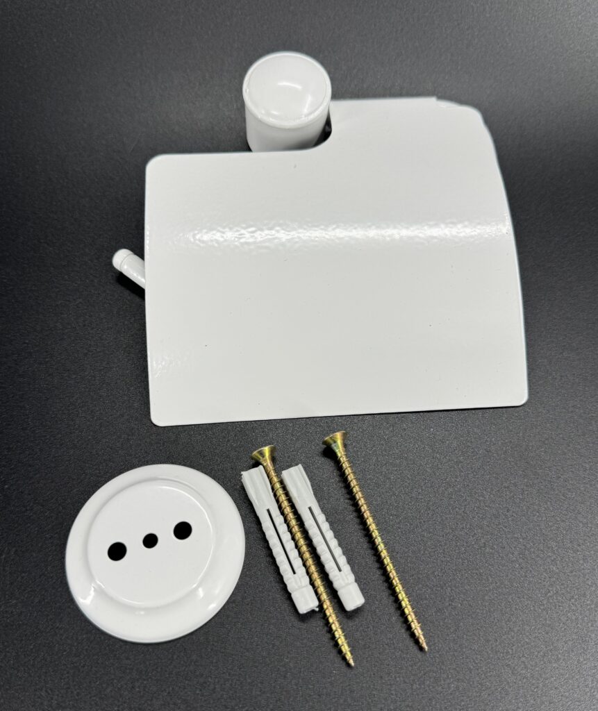 Uchwyt na papier toaletowy z osłonką ANDEX Classic 031B biały