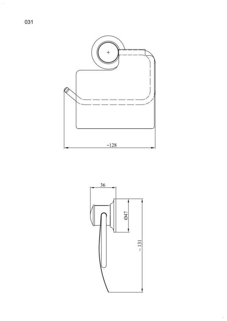 Uchwyt na papier toaletowy z osłonką ANDEX Classic 031CC chrom