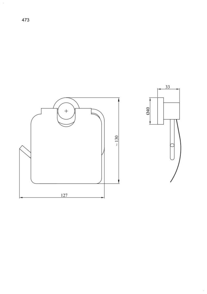 Uchwyt na papier toaletowy z osłonką ANDEX Norwegian 473SG stal nierdzewna polerowana