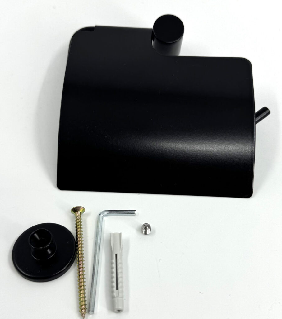 Uchwyt na papier toaletowy z osłonką ANDEX Sanibella 528NG czarny