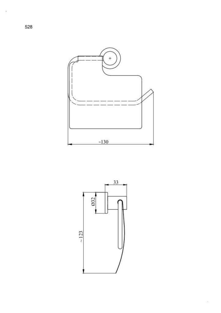Uchwyt na papier toaletowy z osłonką ANDEX Sanibella 528NG czarny