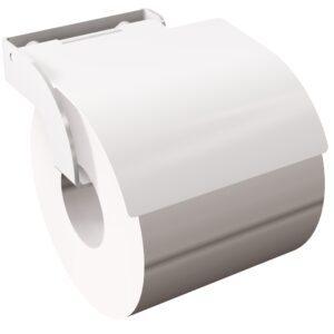Uchwyt na papier toaletowy z osłonką ANDEX Technic 314B stal nierdzewna biały