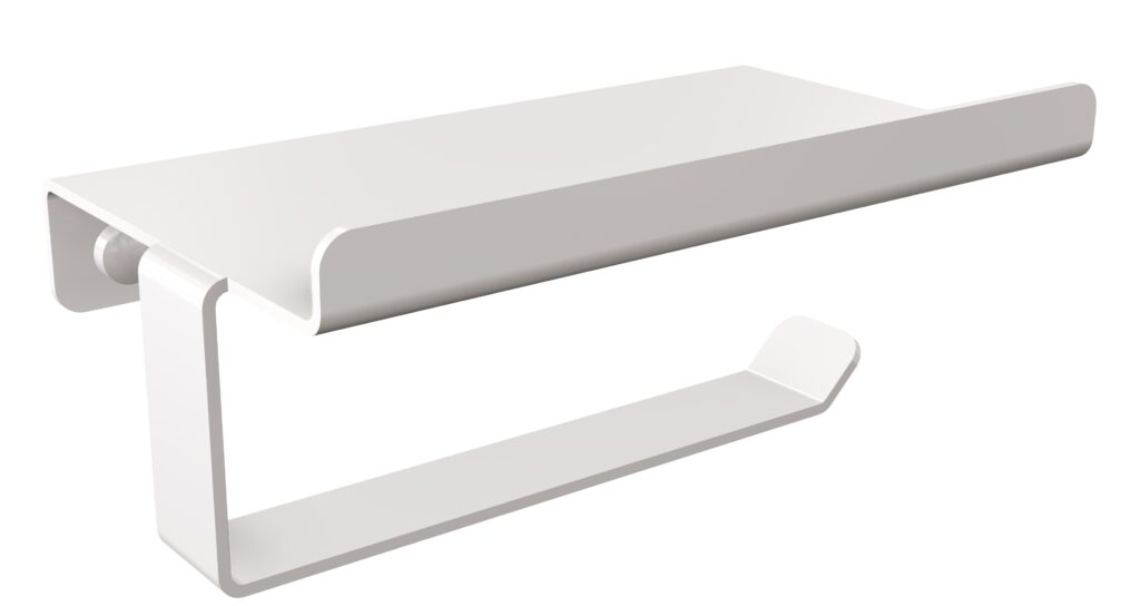 Uchwyt na papier toaletowy z półką ANDEX Technic 331B stal nierdzewna biały