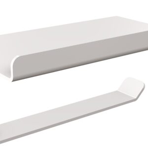 Uchwyt na papier toaletowy z półką ANDEX Technic 331B stal nierdzewna biały