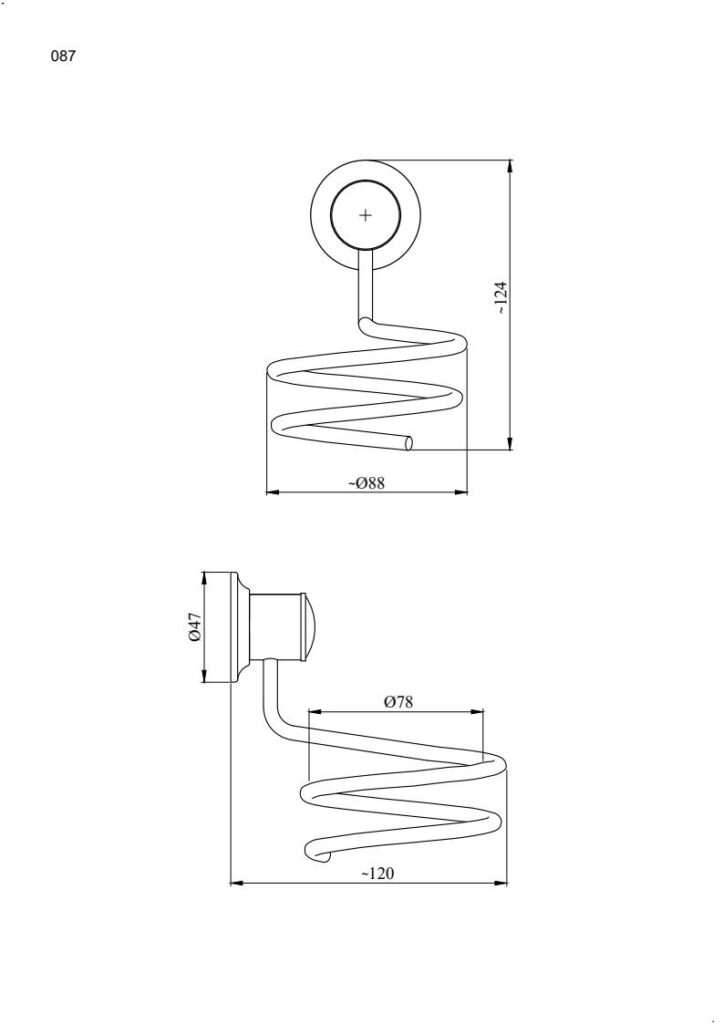 Uchwyt na suszarkę ANDEX Classic 087CC chrom