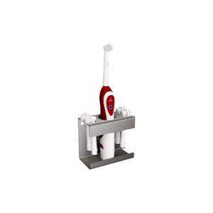 Uchwyt na szczoteczkę elektryczną i cztery końcówki ANDEX Technic 338SG stal nierdzewna polerowana