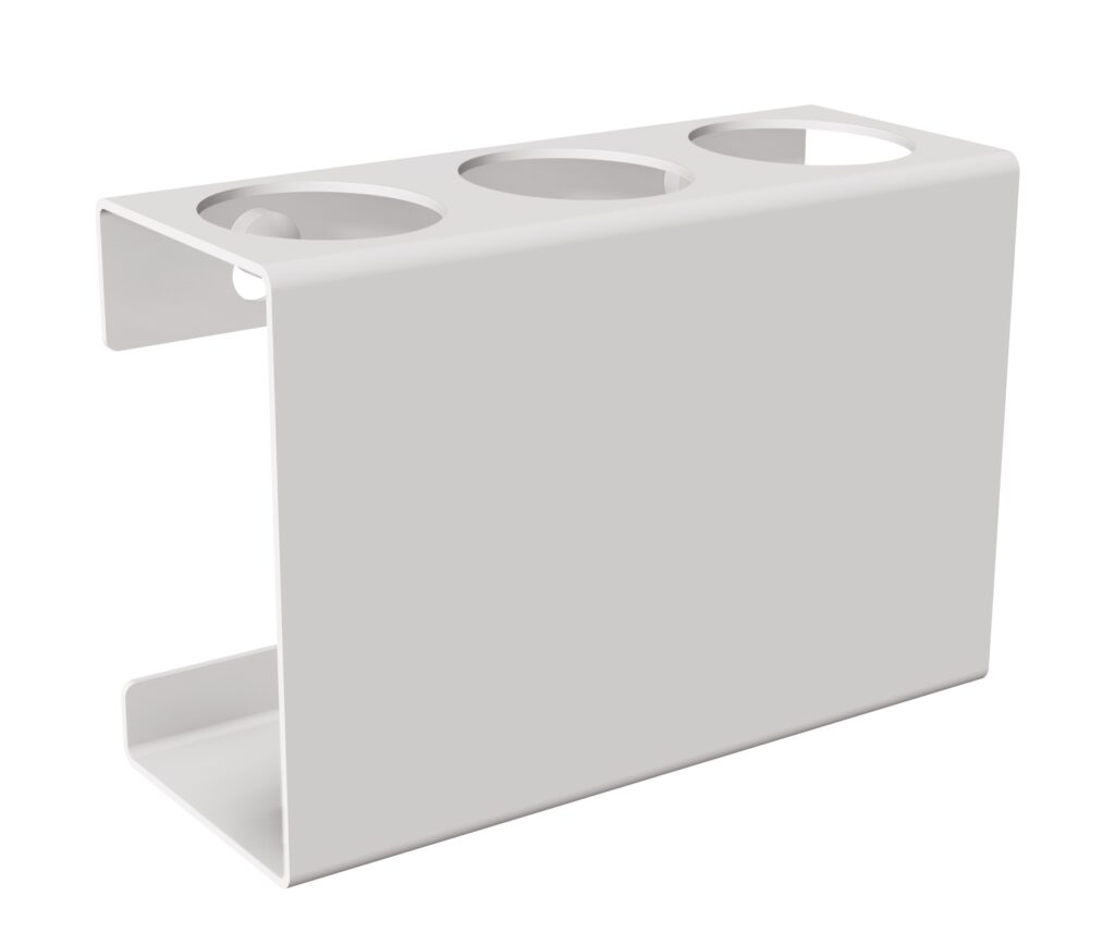 Uchwyt na trzy szczoteczki elektryczne prawy ANDEX Technic 336/P/B stal nierdzewna biały