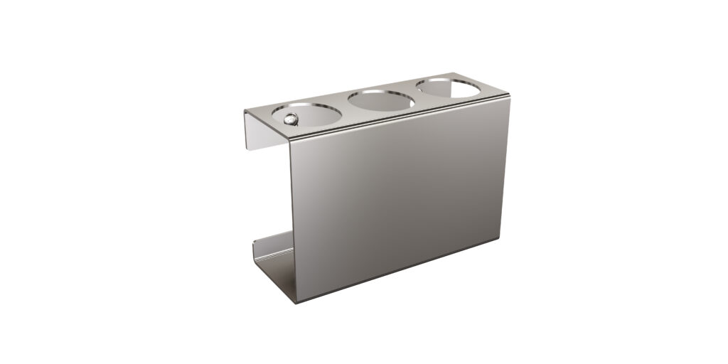 Uchwyt na trzy szczoteczki elektryczne prawy ANDEX Technic 336/P/SG stal nierdzewna polerowana