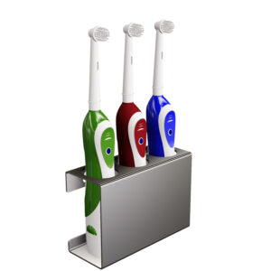 Uchwyt na trzy szczoteczki elektryczne prawy ANDEX Technic 336/P/SG stal nierdzewna polerowana